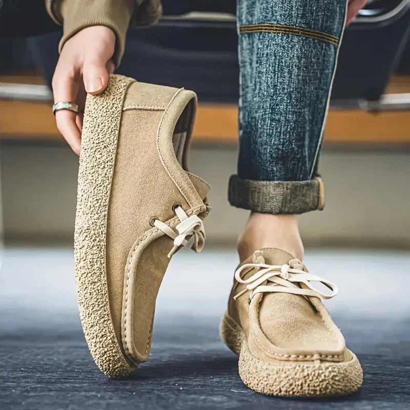MEN'S LOAFERS WITH FUR LINING AND NON-SLIP TEXTURED SOLE
