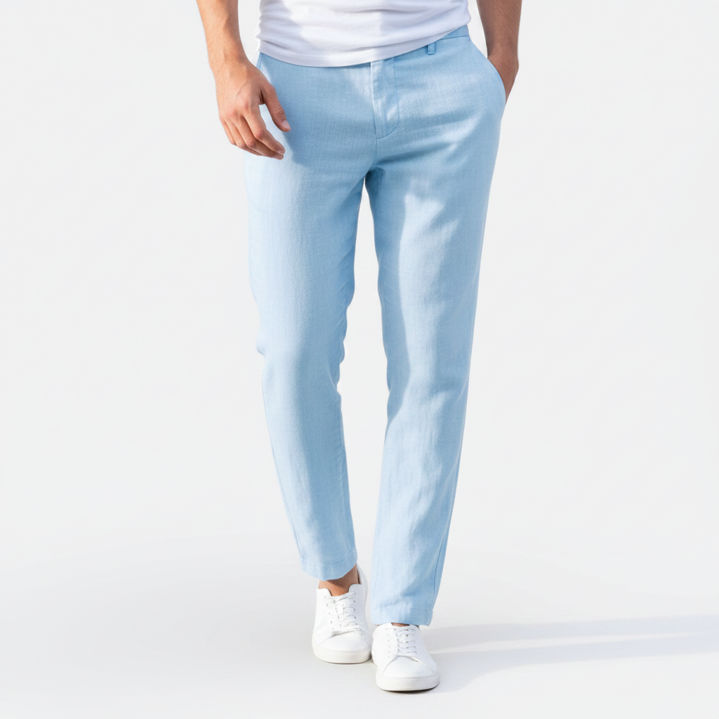 Hélder - Pantalones Casuales Ligeros de Lino