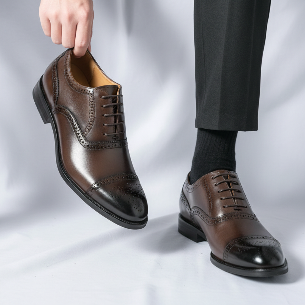 CARLOS - ZAPATOS CLÁSICOS DE TRAJE EN CUERO BROGUE