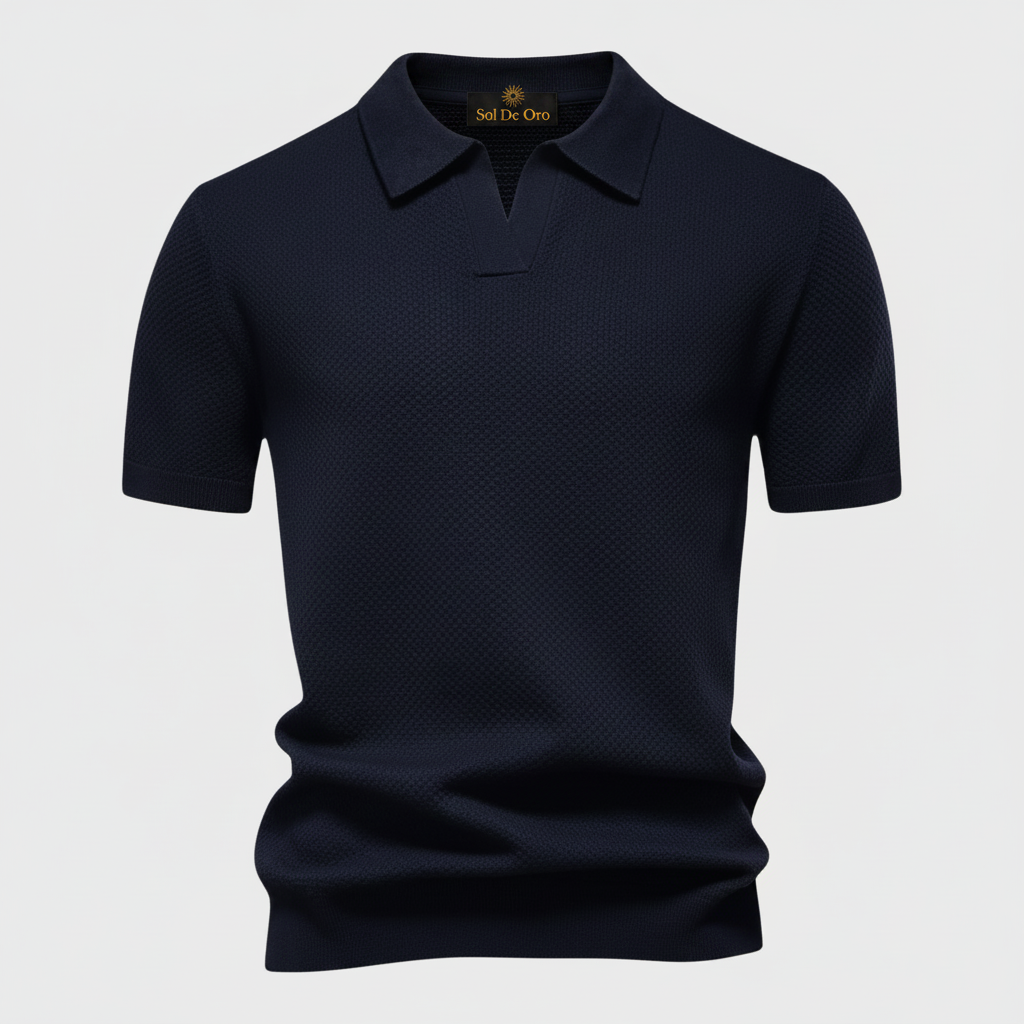 Polo azul marinho 3 Sol De Oro