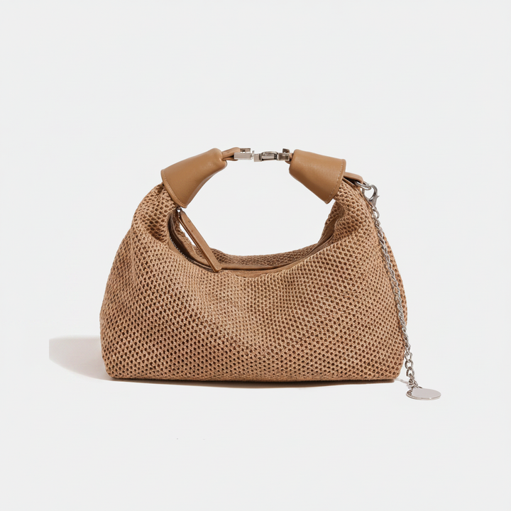 BOLSO HOBO TEJIDO CALADO ESTILO VACACIONES MINIMALISTA K26052006
