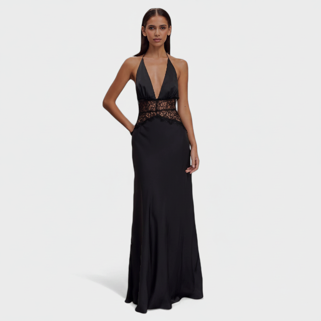 Velina - Vestido Em Renda E Cetim