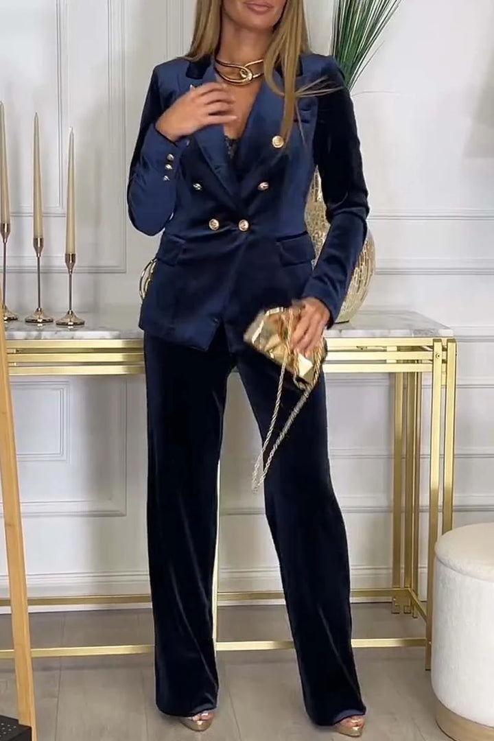 Conjunto Lora Terciopelo Mujer - Traje Lujoso De Dos Piezas