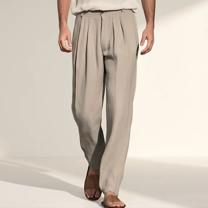 Randall - Pantalones Casuales Plisados De Pierna Ancha