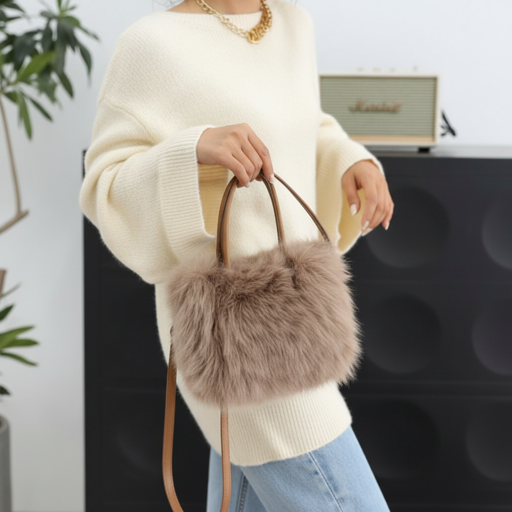 Aurora | bolso de pelo sintético delicado