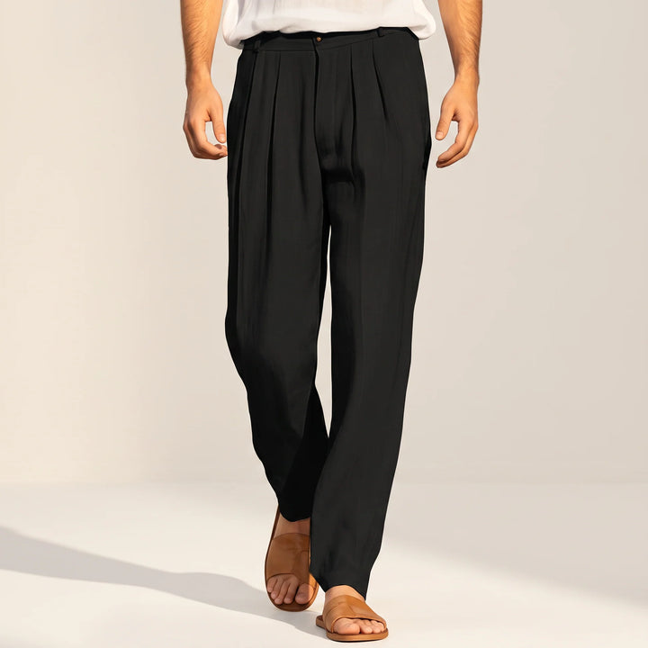 Randall - Pantalones Casuales Plisados De Pierna Ancha