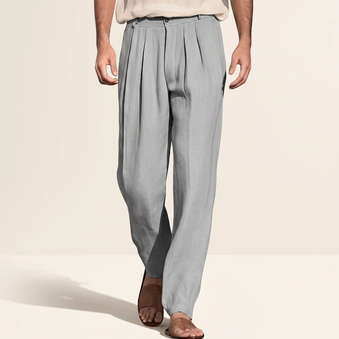 Randall - Pantalones Casuales Plisados De Pierna Ancha