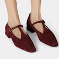 Elly | tacones bajos con tira y hebilla