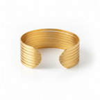 Pulsera Abierta con Espiral Dorada