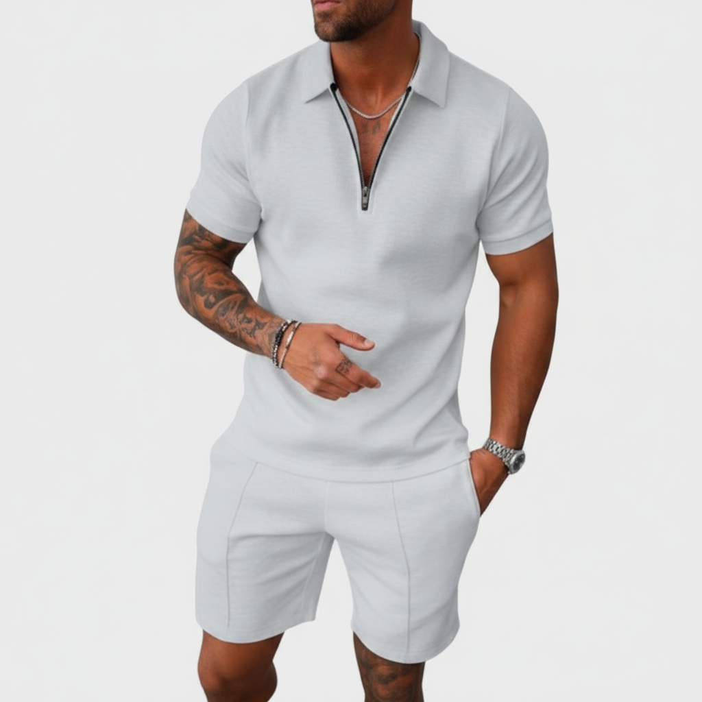 André - Conjunto de Camisa Polo y Shorts