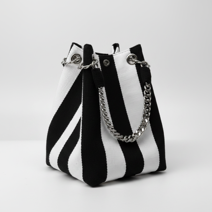 ALGARVE BOLSO TELA NEGRO BLANCO
