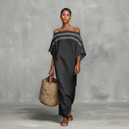 AMELIA - VESTIDO MAXI FEMENINO MINIMALISTA EN LINO