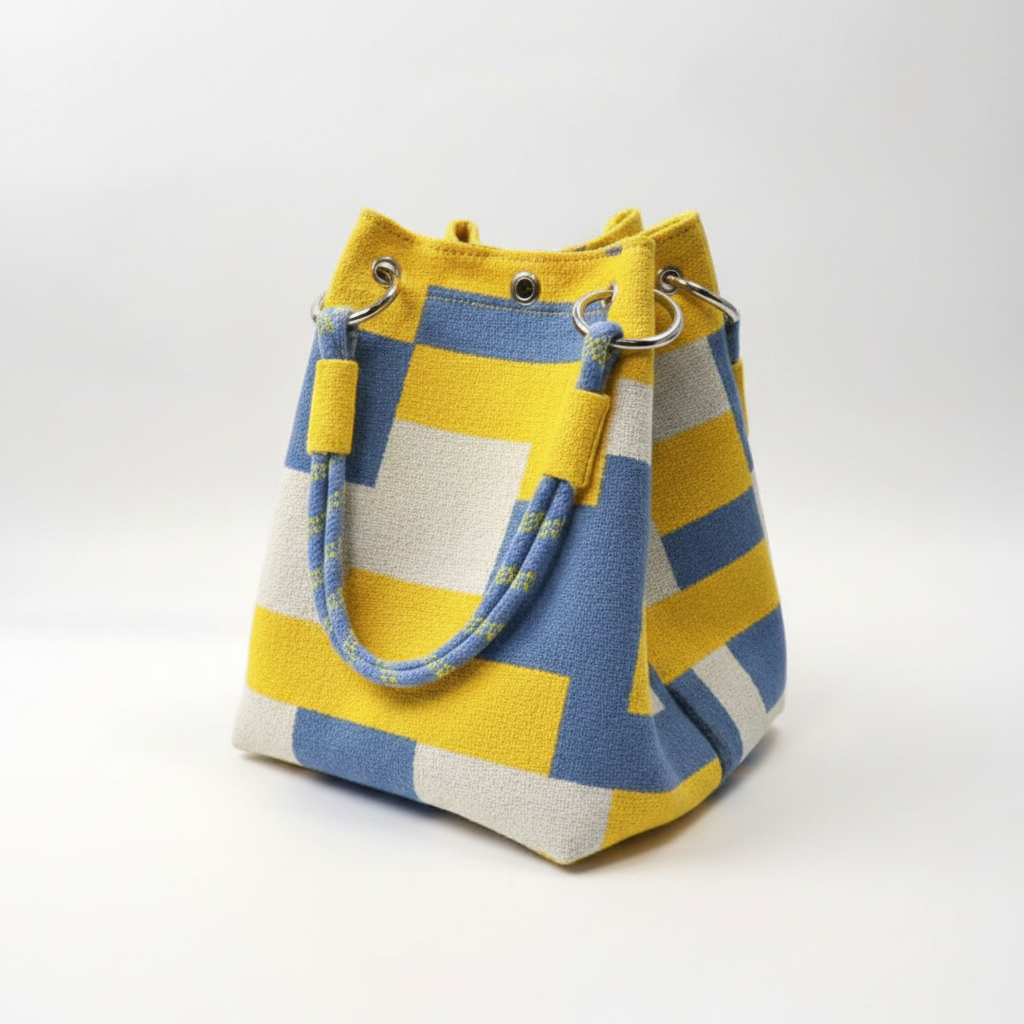 ALGARVE BOLSO TELA AMARILLO AZUL