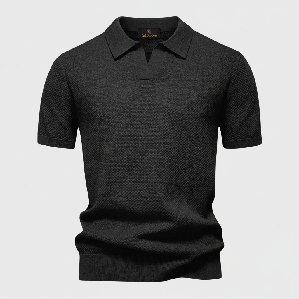 Polo preto Sol De Oro