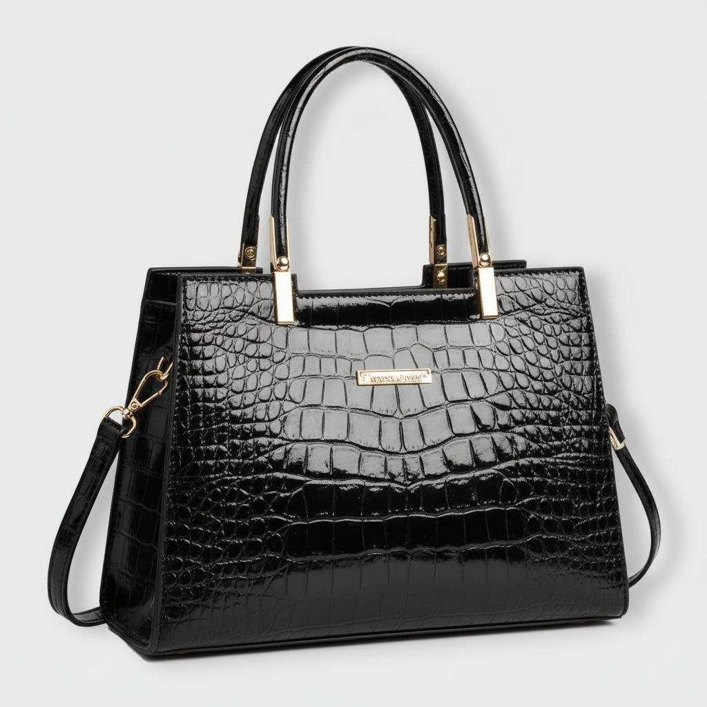 Paula | cartera de mano con motivo cocodrilo
