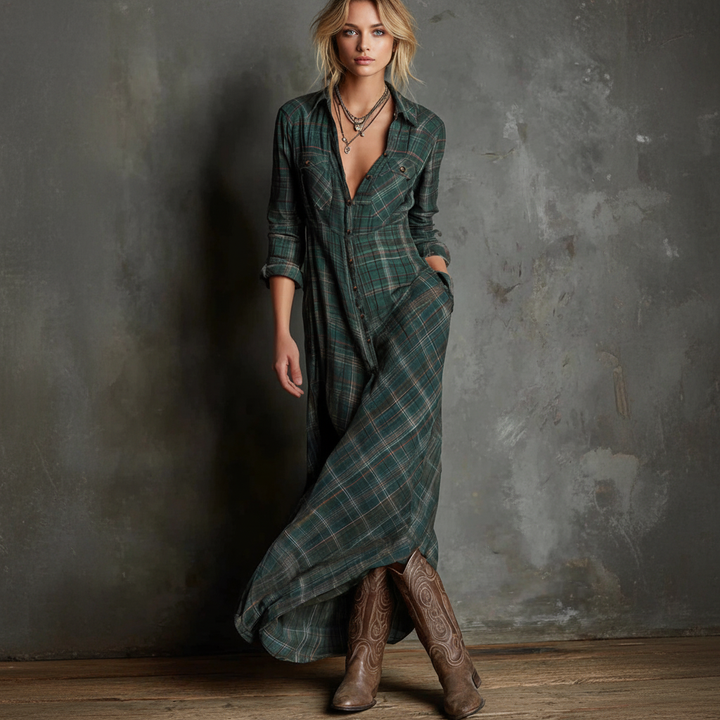 Lídia - Vestido Comprido Camiseiro