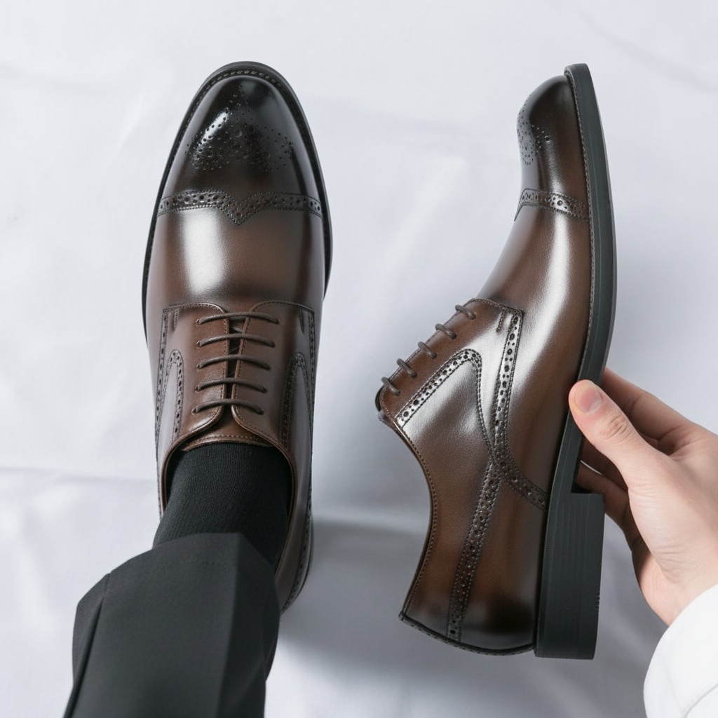 CARLOS - ZAPATOS CLÁSICOS DE TRAJE EN CUERO BROGUE