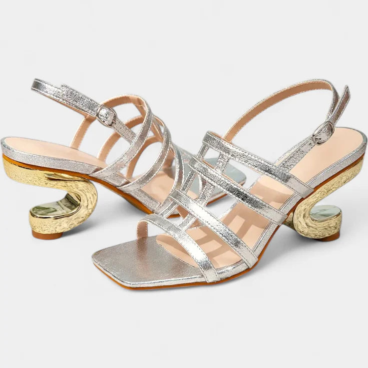 Deborah | tacones metálicos brillantes