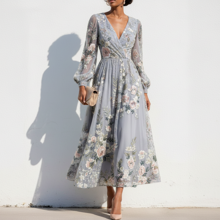 Aurelia - Vestido Midi con Escote en V HD 5