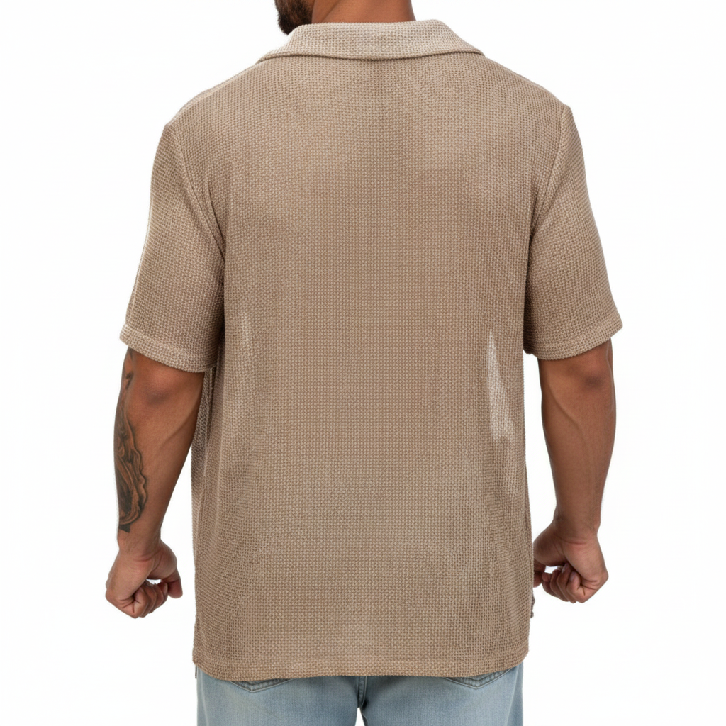 CAMISA DE MANGA CORTA - MALLA HUECA
