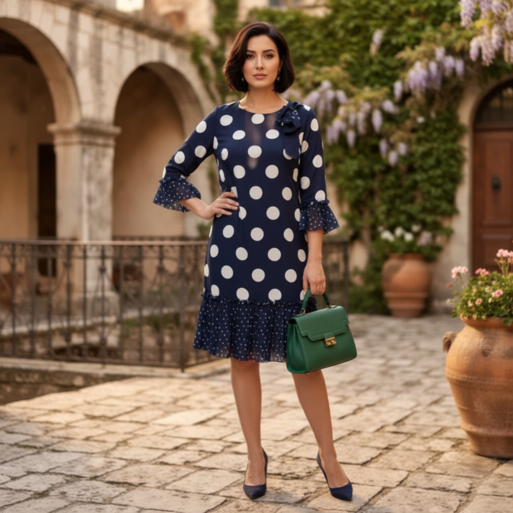 CLOTILDE | VESTIDO AZUL MARINO