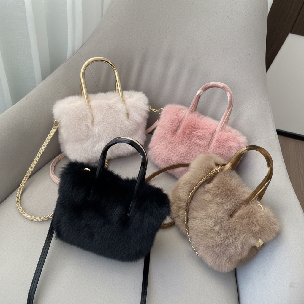 Aurora | bolso de pelo sintético delicado