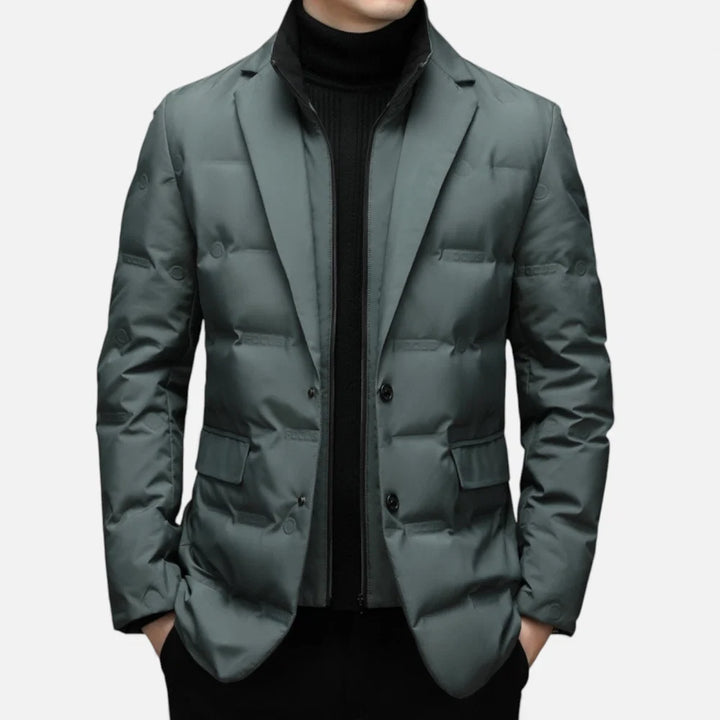 Luciano | Casaco Acolchado Con Relleno De Plumas Para Hombre, Abrigo Matelasséé
