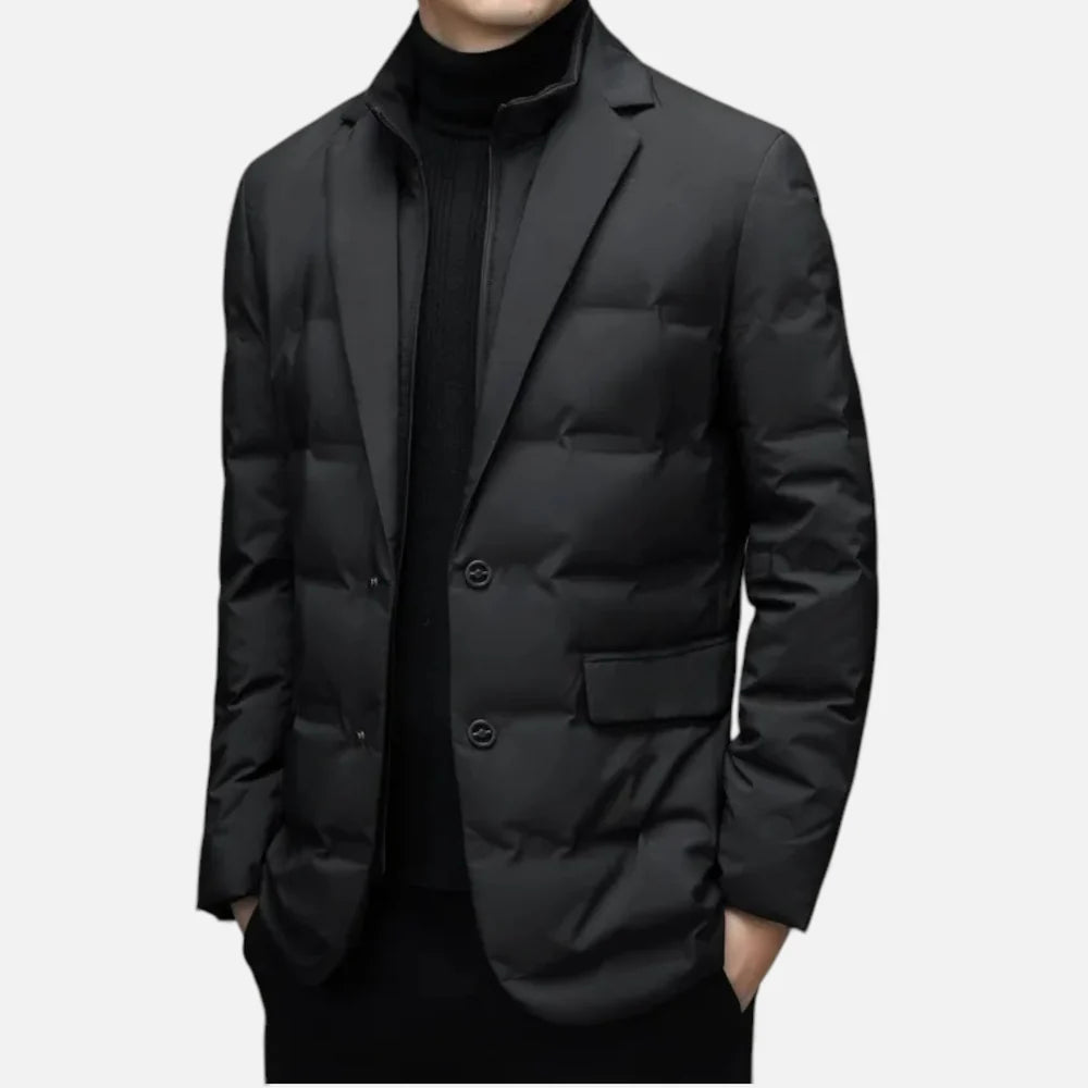 Luciano | Casaco Acolchado Con Relleno De Plumas Para Hombre, Abrigo Matelasséé