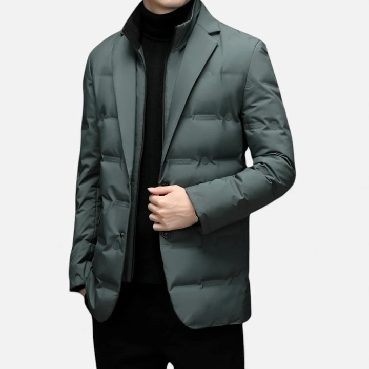 Luciano | Casaco Acolchado Con Relleno De Plumas Para Hombre, Abrigo Matelasséé