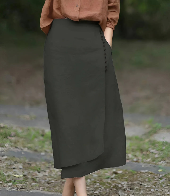 Manda - Falda Asimétrica Elegante En Línea A Para Mujer