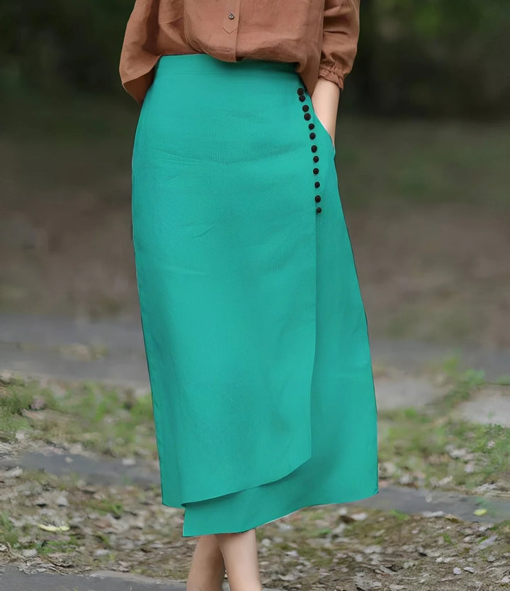 Manda - Falda Asimétrica Elegante En Línea A Para Mujer
