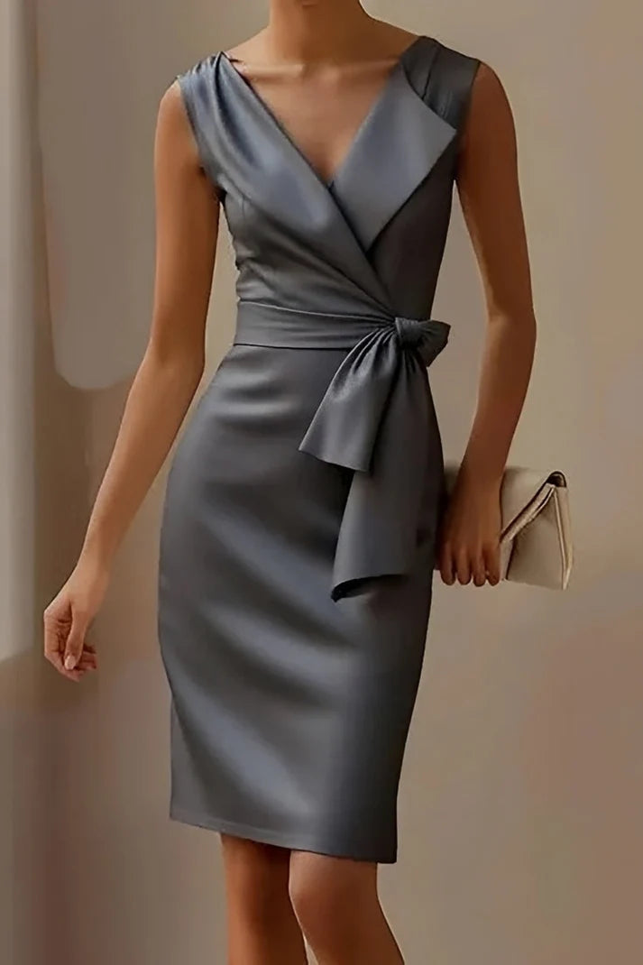 Dannell | Vestido Midi Elegante Con Lazo Para Mujer