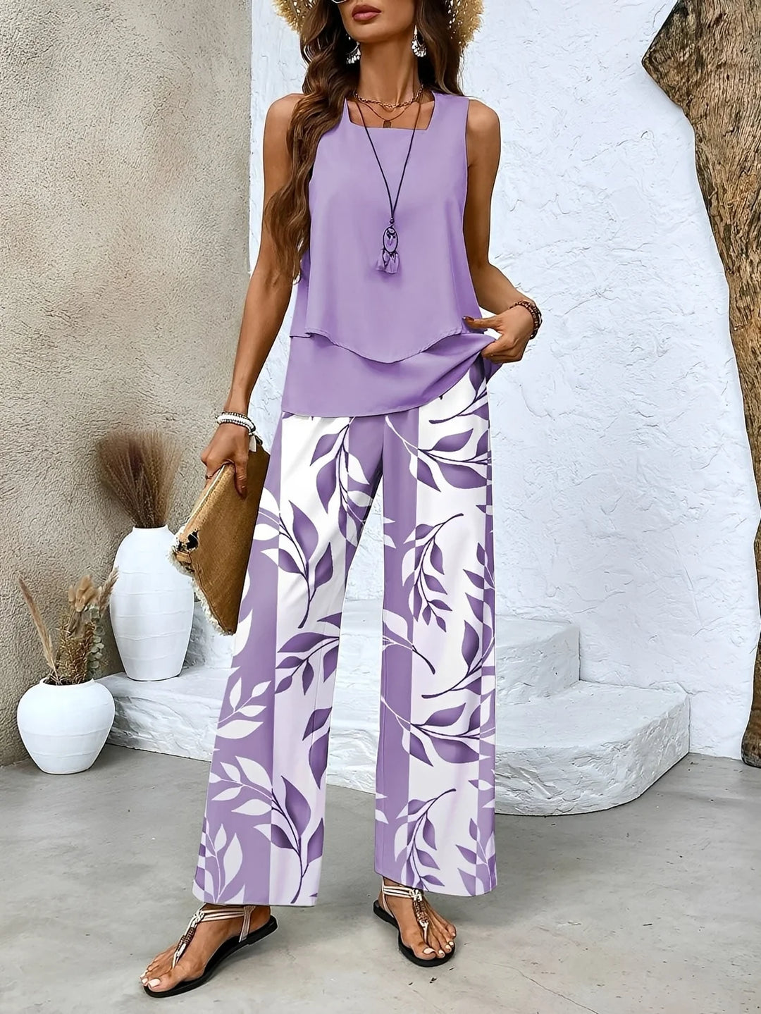 Jesse - Conjunto De Ropa Elegante Y Fluido Para Mujer