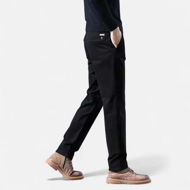 Valmonti | Pantalones Para Hombre - Elegancia Tailored De Algodón Pierna Recta