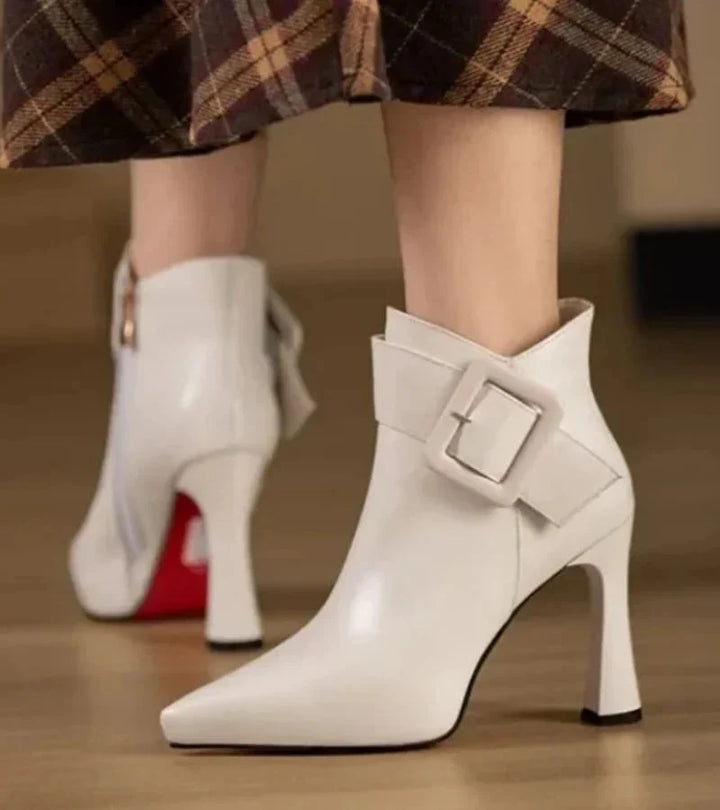Alba | Botins Com Salto E Fivela Oversize