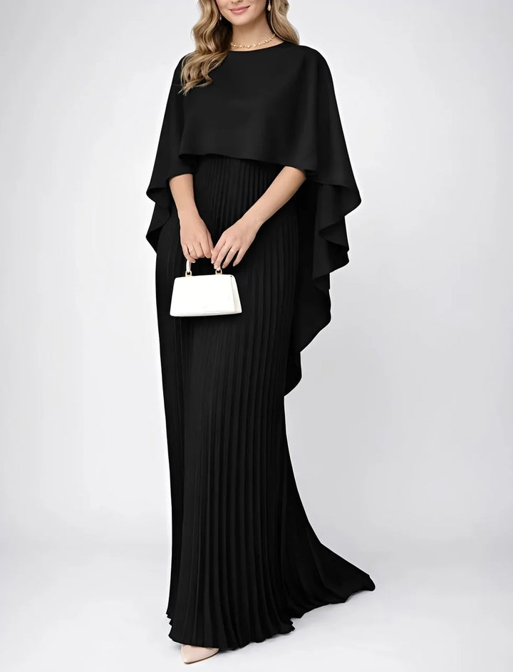 Zuzanna | Vestido Maxi Elegante De Chiffon Plissado