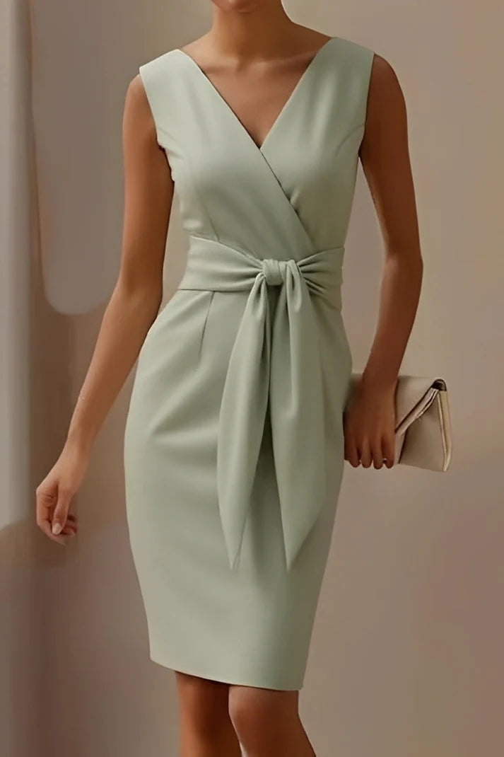 Dannell | Vestido Midi Elegante Con Lazo Para Mujer