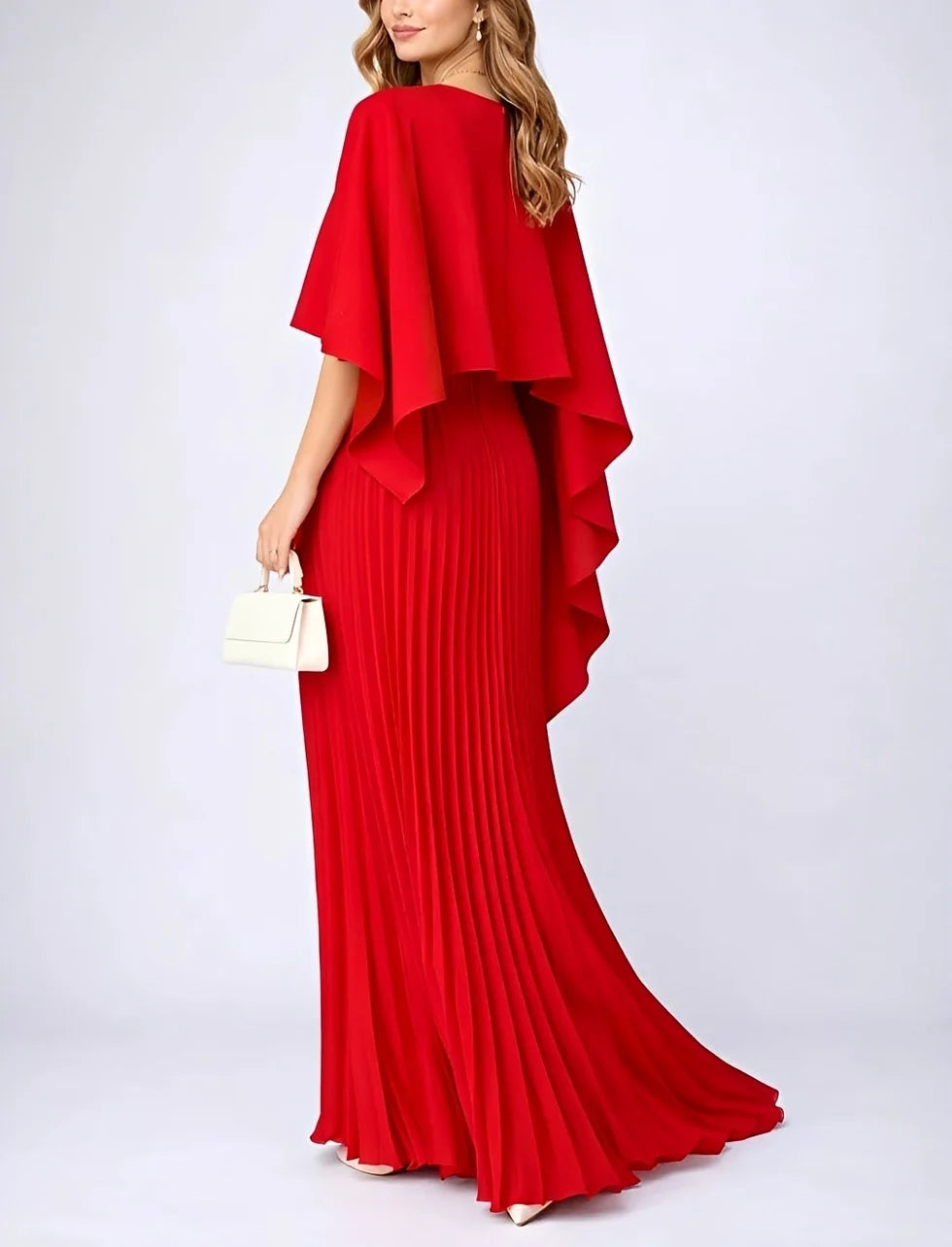 Zuzanna | Vestido Maxi Elegante De Chiffon Plissado