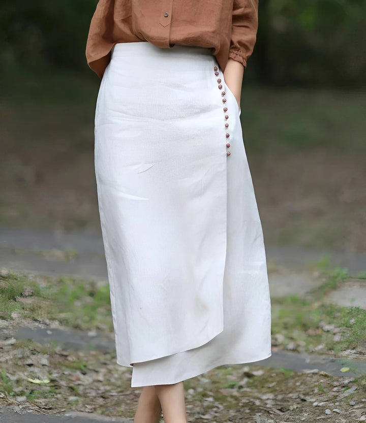 Manda - Falda Asimétrica Elegante En Línea A Para Mujer
