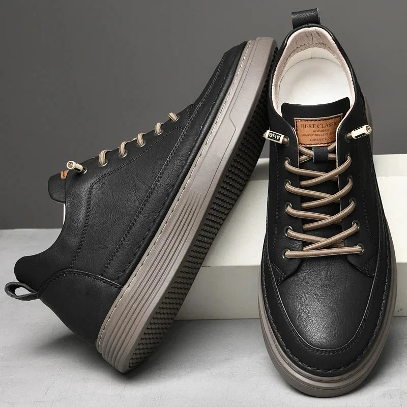 Zenon - Zapatillas Casuales De Cuero Vegano