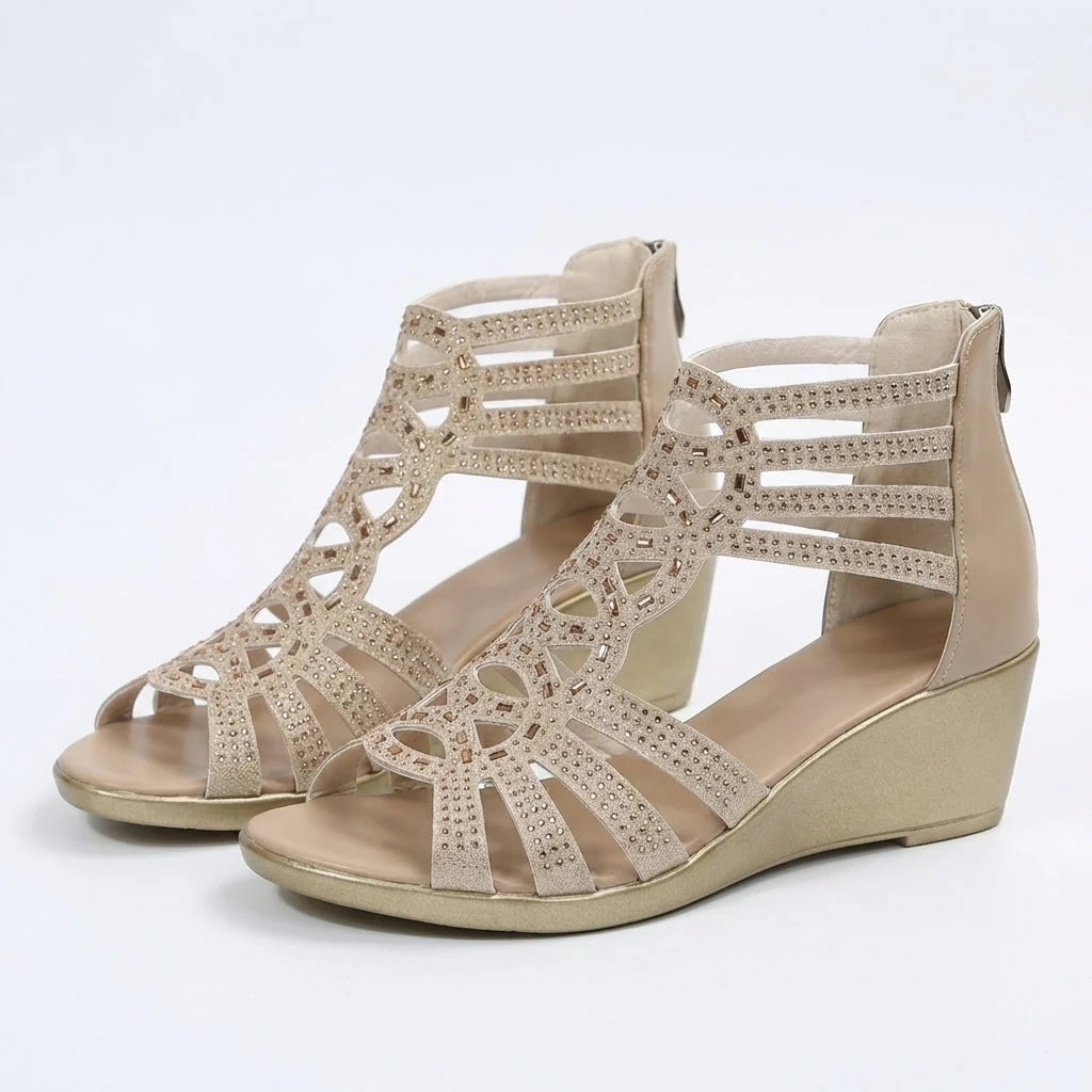 Jeanette™ | Sandalias ortopédicas con cuña para una comodidad sin límites