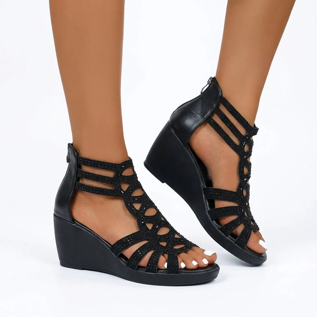 Jeanette™ | Sandalias ortopédicas con cuña para una comodidad sin límites
