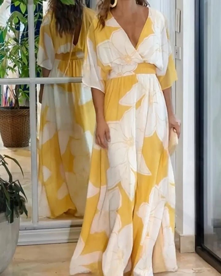 VESTIDO MIDI FLORAL MULHER VERÃO