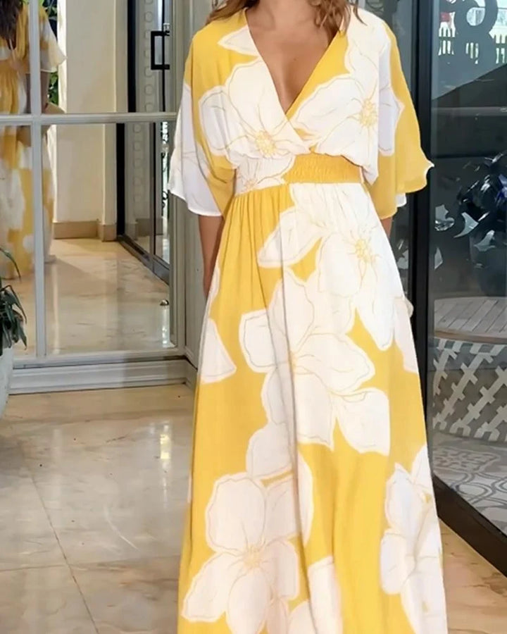 VESTIDO MIDI FLORAL MULHER VERÃO