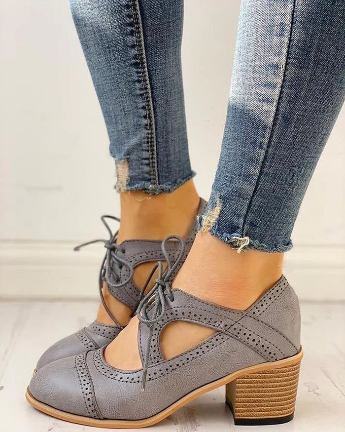 RIANNA - SAPATOS VINTAGE DE SALTO ALTO PARA MULHER