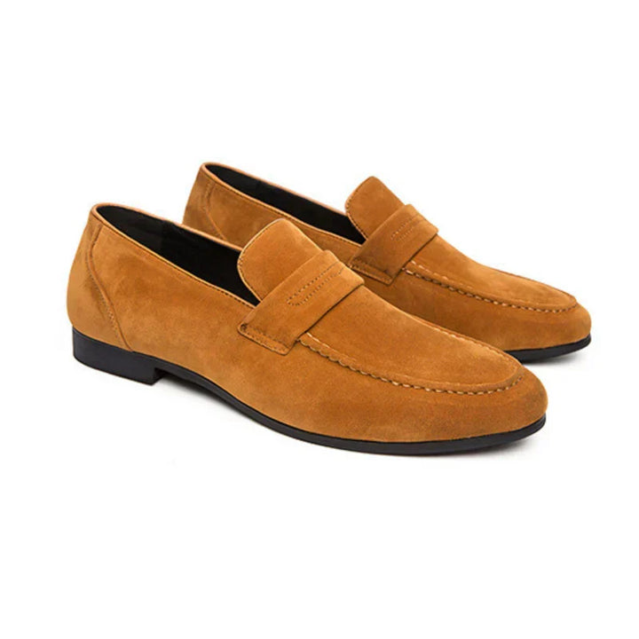 MEN'S SUEDE PENNY LOAFERS – STYLISH SLIP-ON DRESS SHOES