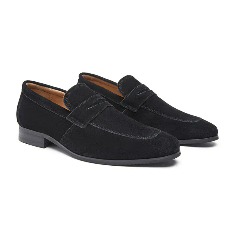 MEN'S SUEDE PENNY LOAFERS – STYLISH SLIP-ON DRESS SHOES