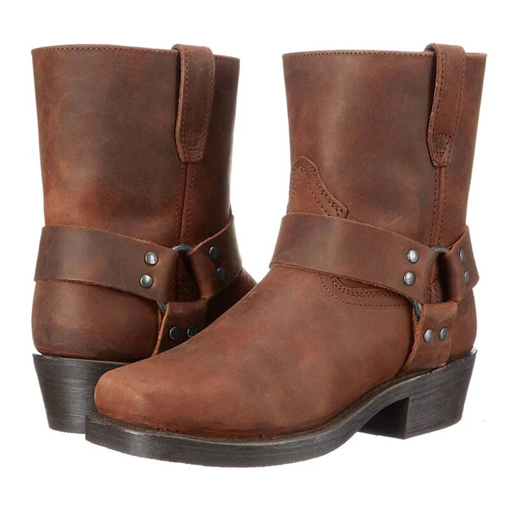 Botas De Piel Western Para Hombre Elegantes Duraderas Cómodas Para Aventura Diaria