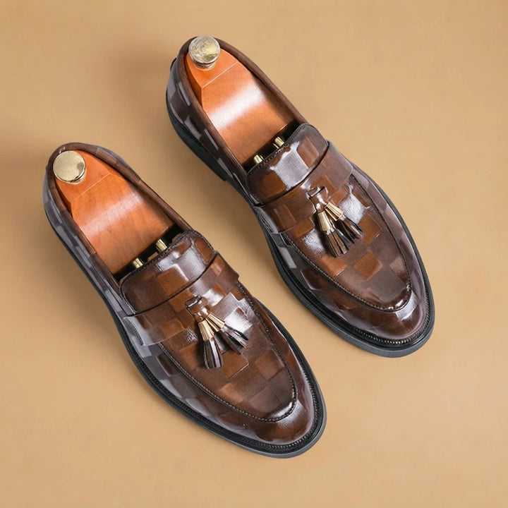Gustavo | Mocasines De Cuero Con Borlas Hombre Suela Robusta