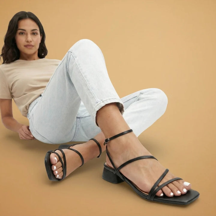 Mónica | Women's Cross-Strap Block Heel Sandals